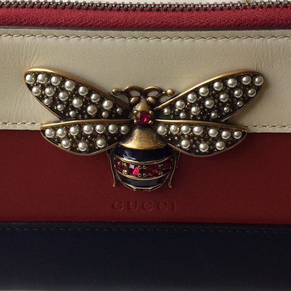 GUCCI QUEEN MARGARET BEE ZIP AROUND WALLET NWT🐝🐝 - Picture 7 of 10